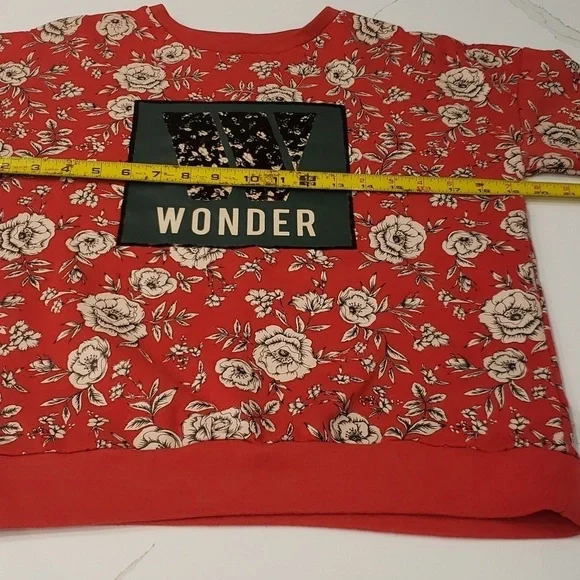 Springfield Sweatshirt Red Floral Women's Small - Picture 10 of 16